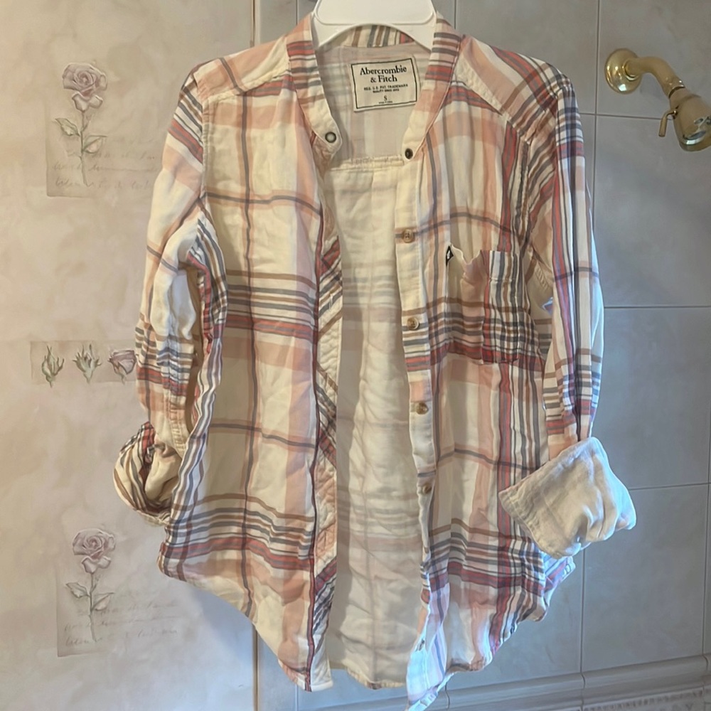 Abercrombie pink flannel